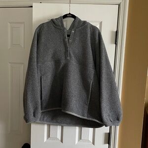 Outdoor Voices Charcoal Button-Up Hoodie